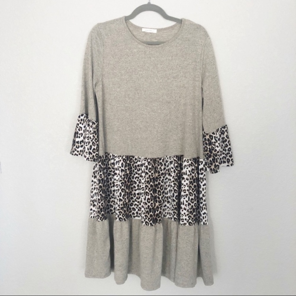 Reborn J Tunic Dress Leopard Print XL